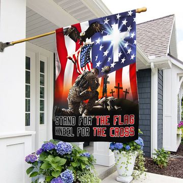 Discover Memorial Day Veteran Stand For The Flag Kneel For The Cross Flag