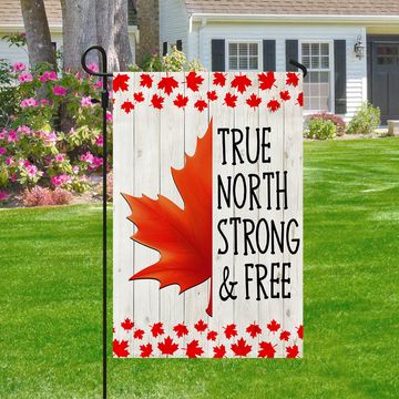 Discover True North Strong & Free Maple Leaf Canada Flag