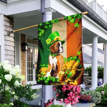 Discover Saint Patrick's Day Boxer Irish Flag