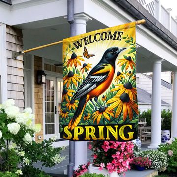 Discover FLAGWIX Maryland Welcome Spring Baltimore Oriole Bird and Black-eyed Susan Flower