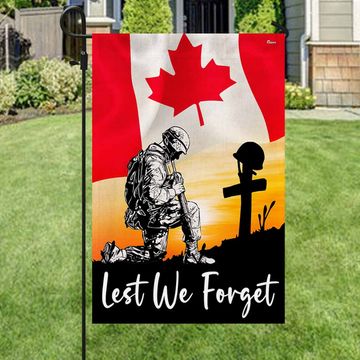 Discover FLAGWIX  Canadian Veteran Lest We Forget Kneeling Soldier Flag