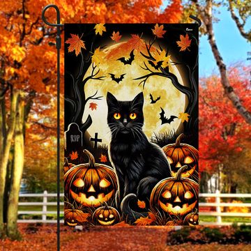 Discover Black Cat Halloween Flag