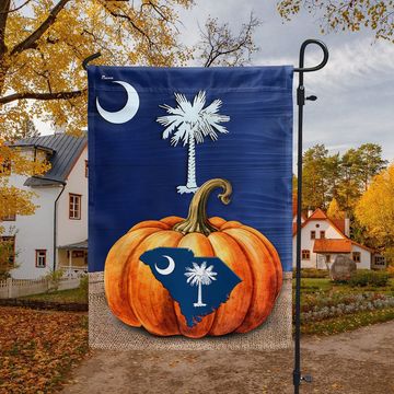 Discover South Carolina Pumpkin Fall Halloween Thanksgiving Flag