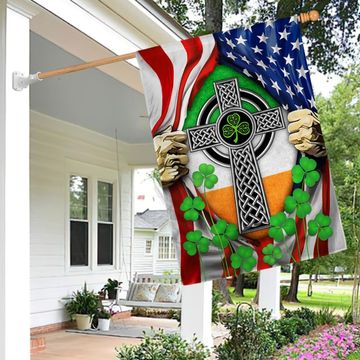 Discover Irish Celtic Knot Cross Irish Saint Patrick’s Day Flag