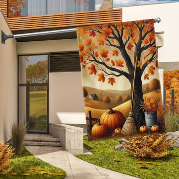 Discover Fall Autumn Nature Thanksgiving Flag