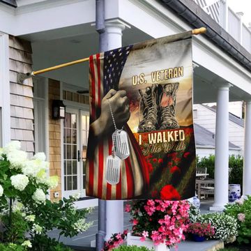 Discover US Veteran Flag I Walked the Walk Patriotic Veterans Day American Flag