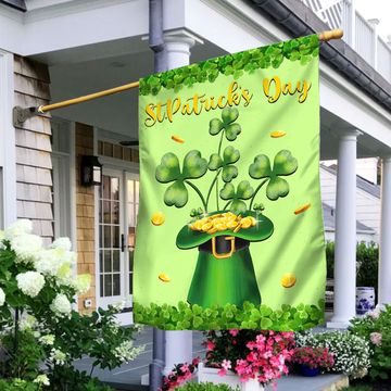 Discover Shamrock Hat Happy St.Patrick's Day Flag