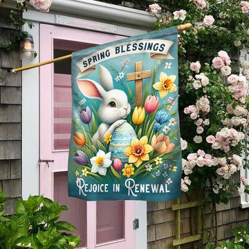 Discover FLAGWIX Easter Spring Blessings Rejoice In Renewal Flag