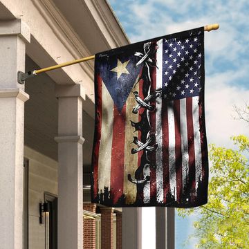 Discover Puerto Rico American Flag