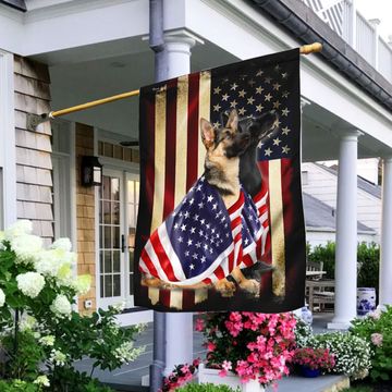 Discover German Shepherd Dogs American Patriot Wrapped in Glory Flag