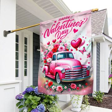 Discover FLAGWIX  Happy Valentine's Day Pink Truck Flag