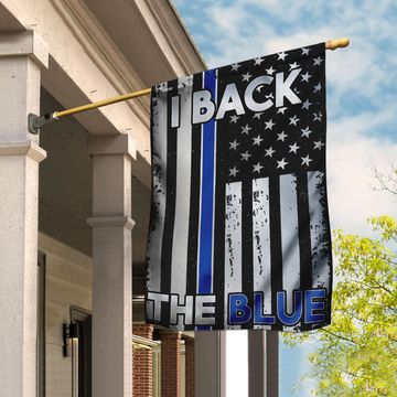 Discover I Back The Blue - The Thin Blue Line Flag