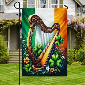 Discover FLAGWIX  Traditional Harp and Shamrocks Irish St. Patrick's Day Flag