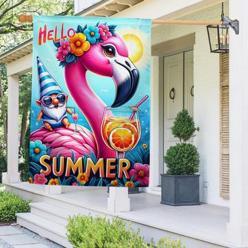 Discover FLAGWIX Hello Summer Flamingo Gnome Flag