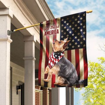 Discover Yorkshire Terrier American US Flag