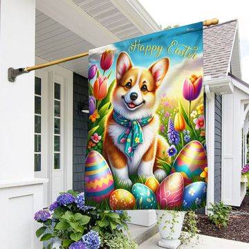 Discover FLAGWIX  Corgi Dog Happy Easter Flag TQN2496Fv4
