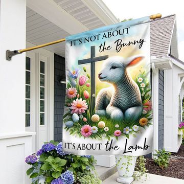 Discover FLAGWIX  Easter Lamb Jesus Cross Flag It's Not About The Bunny It's About The Lamb