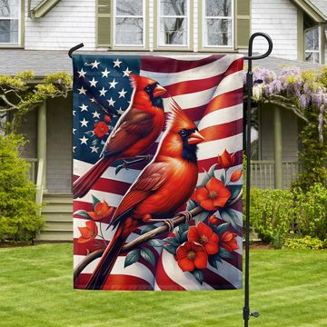Discover FLAGWIX  Red Cardinal American Flag