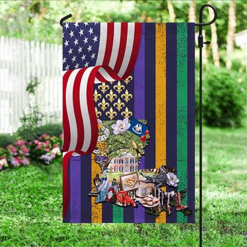 Discover Louisiana American Flag