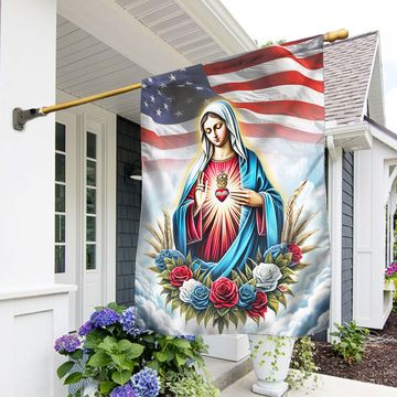 Discover FLAGWIX The Immaculate Heart of Mary American Flag