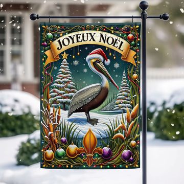 Discover Louisiana Christmas Cajun Joyeux Noel Flag
