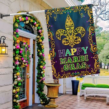 Discover Happy Mardi Gras Flag, Let The Good Times Roll