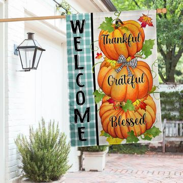 Discover Welcome Fall Autumn Thanksgiving Pumpkin Thankful Grateful Blessed
