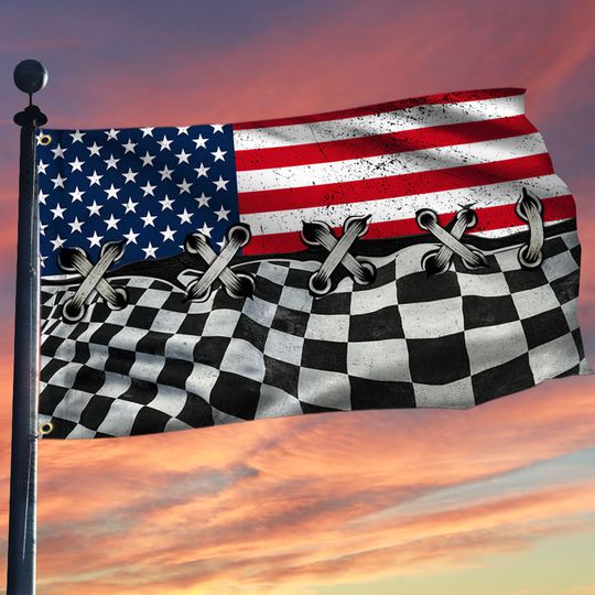 Dirt Track Racing Grommet Flag