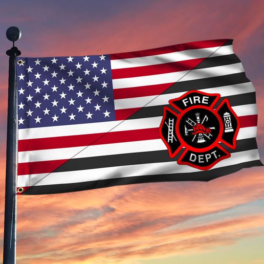 Firefighter Flag Firefighter American Grommet Flag