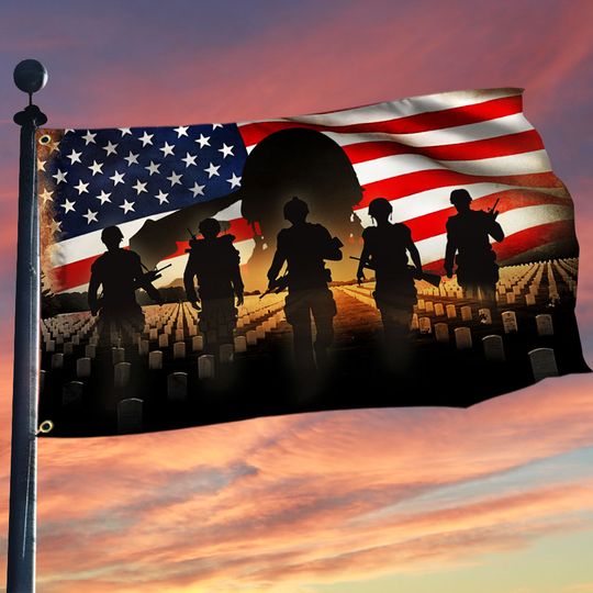Veteran Grommet Flag United States Military Thank You