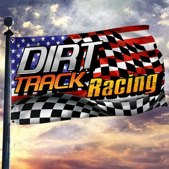 Dirt Track Racing Grommet Flag