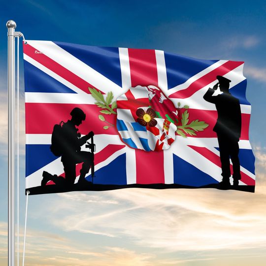 UK Armed Forces Day Veterans Day Grommet Flag