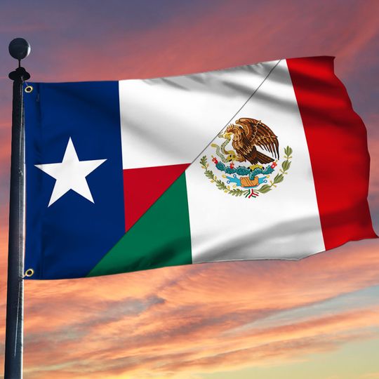 Texas And Mexico Grommet Flag