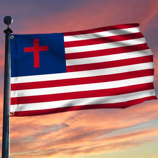Christian Flag American Christian Grommet Flag