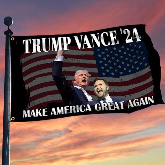 Trump Vance'24 Make America Great Again Grommet Flag