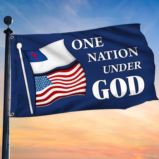 One Nation Under God Grommet Flag
