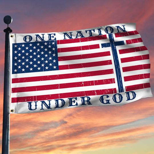 One Nation Under God American Grommet Flag