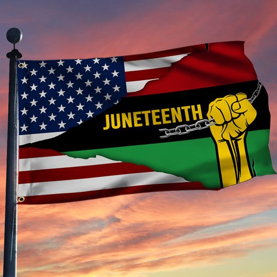 Black History Month Grommet Flag Juneteenth