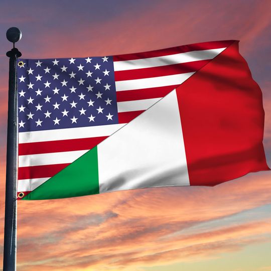 Italian Flag American Italian Grommet Flag