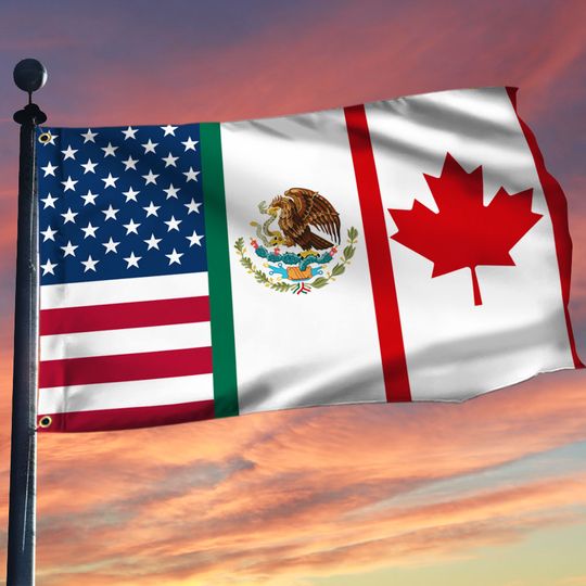 US Mexico Canada USMCA Grommet Flag