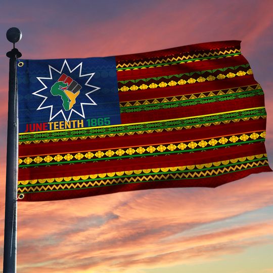 Black History Month Grommet Flag Juneteenth 1865