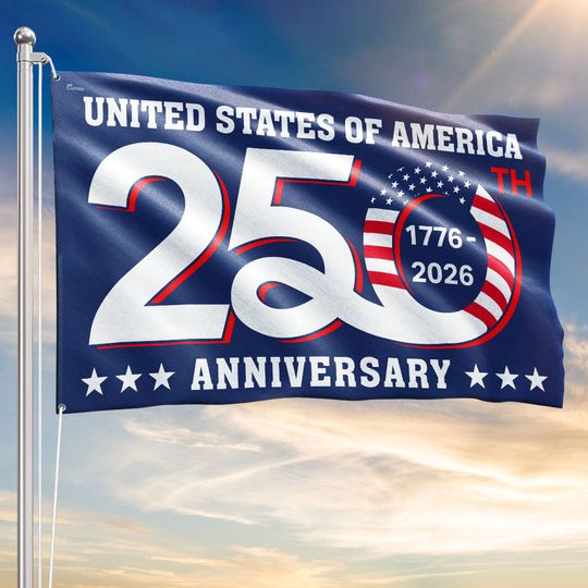 1776 2026 Flag for America 250th Anniversary Decoration