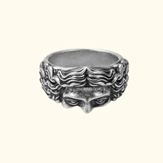 Venus De Milo Eyes Ring, Greek Mythologic Jewellery, Sterling Silver 925, Ancient Greek Ring with Inside Engraving