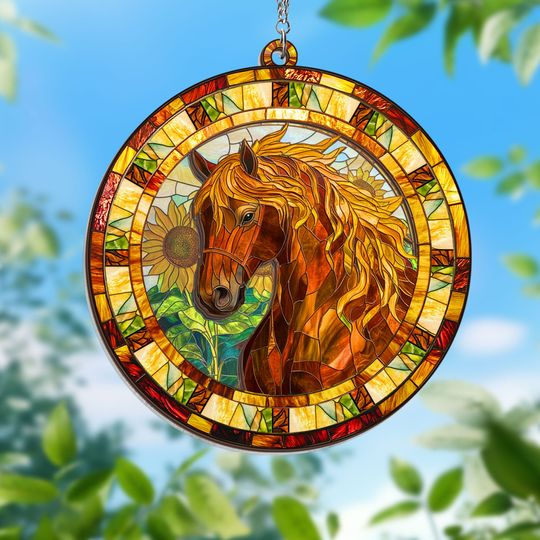 Horse 2 Layered Hanging Suncatcher