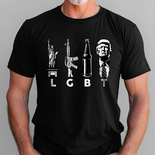 Keep America Great, Funny Meme Gift For Friends, LGBT Liberty Guns Beer Trump T-shirt