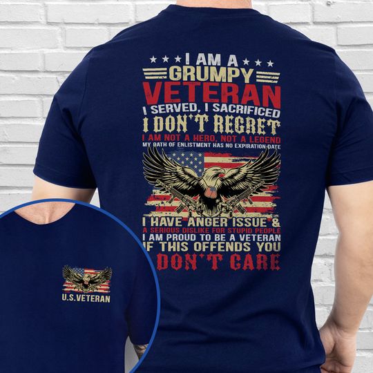 Grumpy Veteran, Proud U.S. Veterans Day T-Shirt