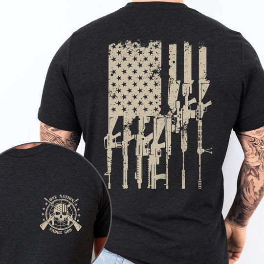 Happy 4th of july, One Nation Under God, 2nd Amendment Patriotic American T-Shirt