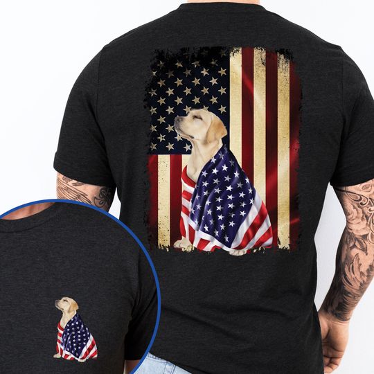 Labrador Retriever American Patriot T-Shirt Wrapped in Glory
