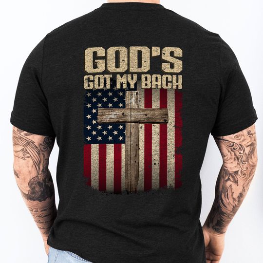 God Christian Cross T-Shirt God's Got My Back T-Shirt