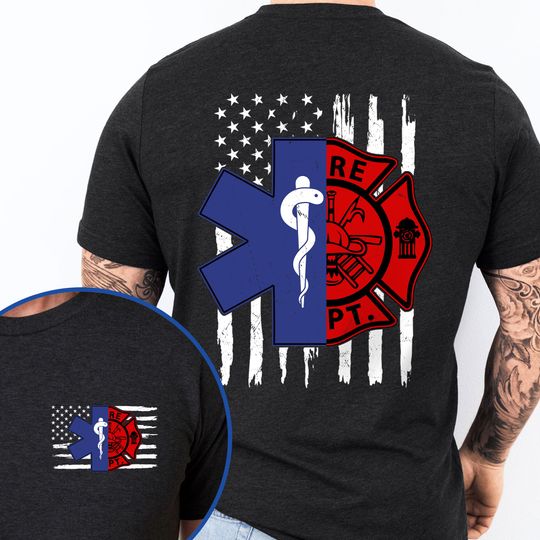 Firefighter EMT American T-Shirt
